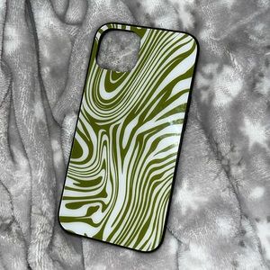 Green Zebra Print iPhone 13 Case